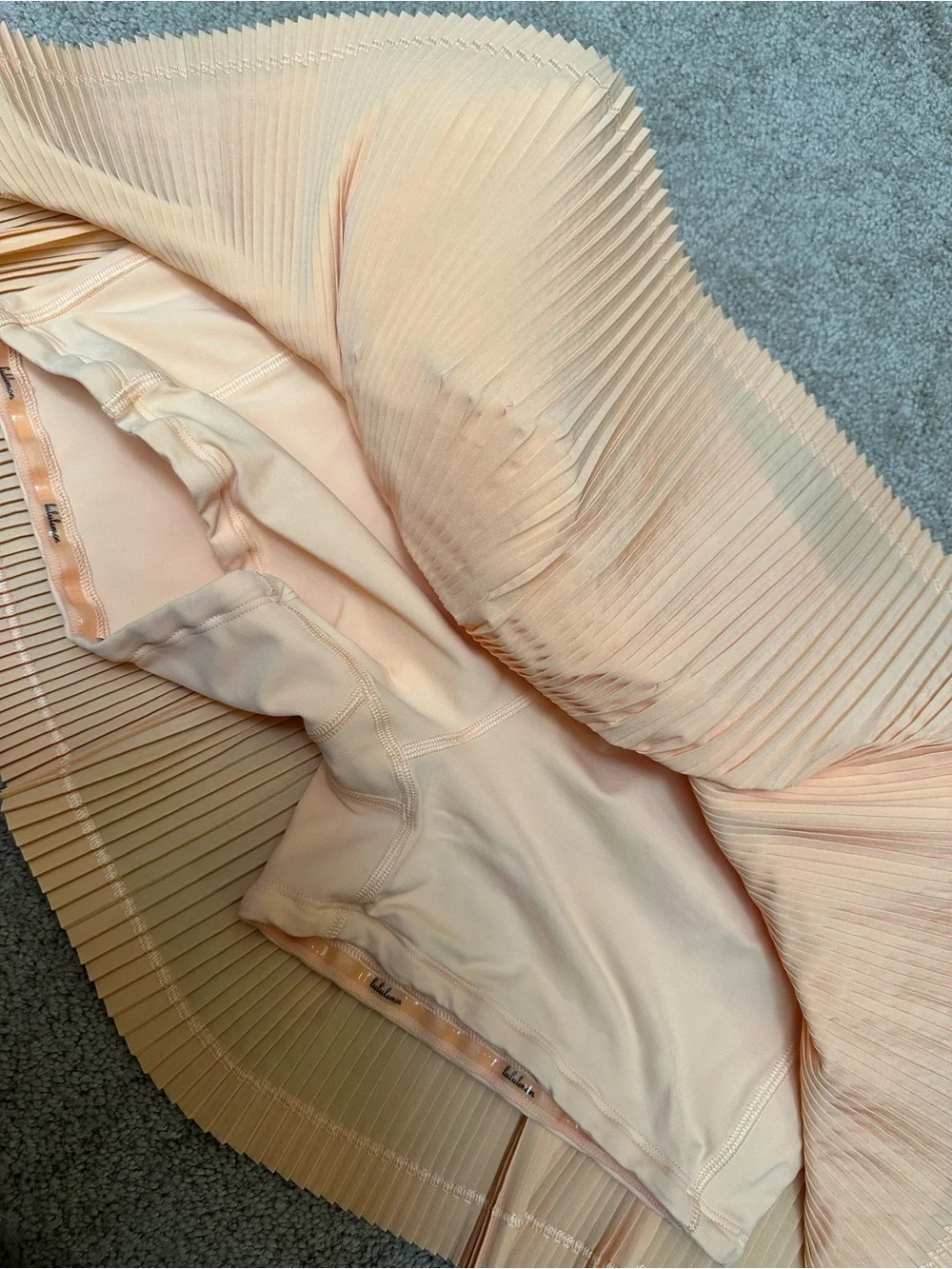 Lululemon Pleat To Street Skort Peach Orange Tennis Preppy Skirt Pickleball 12